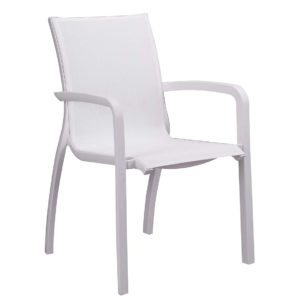 Glacier White Arm Chair